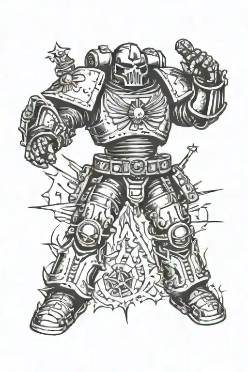 warhammer 40k space marine tattoo design idea