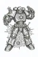 warhammer 40k space marine tattoo design idea