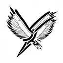 native american thunderbird tattoo design idea