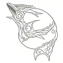 A minimalist tattoo design combining elements from Lord of the Rings and Game of Thrones tattoo design idea