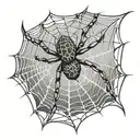 Spider web with spider tattoo design idea