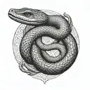 ouroboros snake tattoo design idea