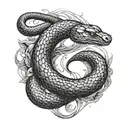 ouroboros snake tattoo design idea