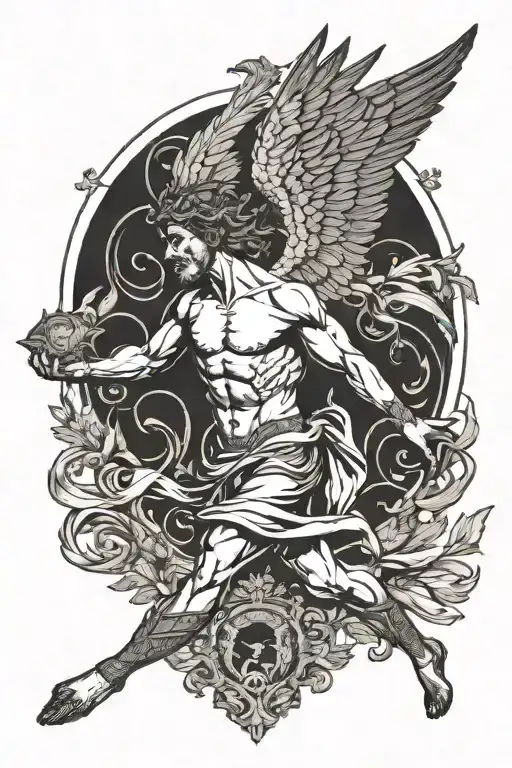 icarus from greek mythology tattoo tattoo design idea