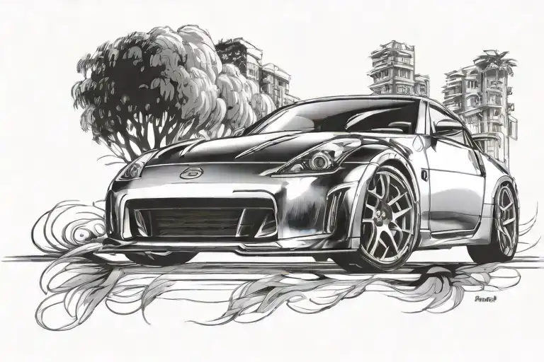 nissan 350z tattoo design idea