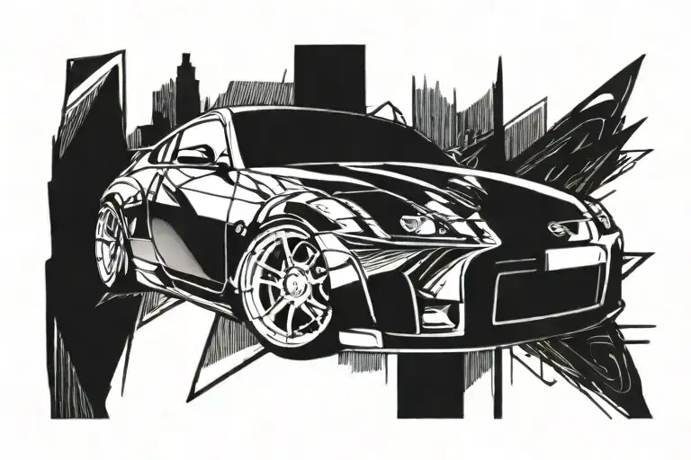 Nissan 350z tattoo design idea