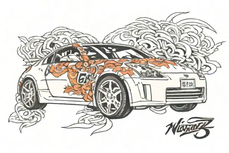 Nissan 350z tattoo design idea
