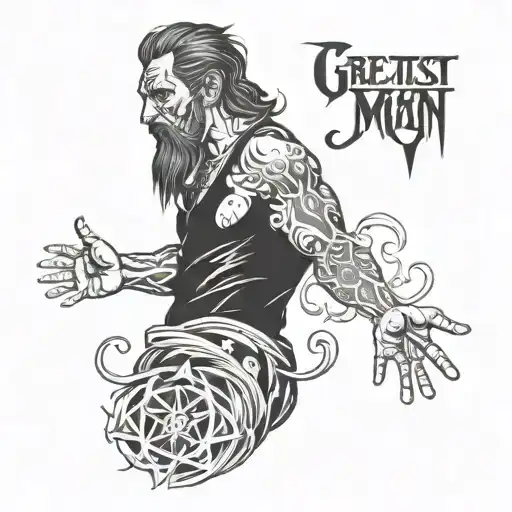 greatest man in bloodline tattoo design idea