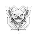 Combine elements of laboratory equipment and macrame to create a unique design tattoo design idea