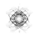 Combine elements of laboratory equipment and macrame to create a unique design tattoo design idea