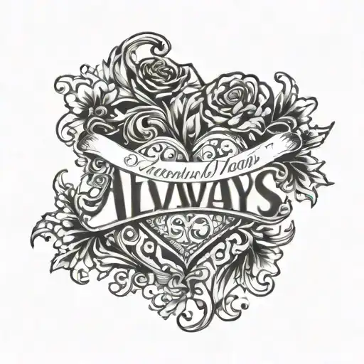 I want a tattoo with the words "Always in my heart" in Georgian language with elegant and bold letters. The tattoo shoul tattoo design idea