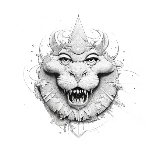 perspective tattoo design idea