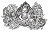 Buddhist tattoo sak-yant tattoo design idea