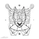 Baiana System lyrics written in a geometric font tattoo design idea