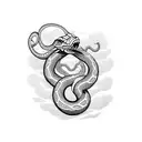 uroboros snake eating itself tattoo design idea