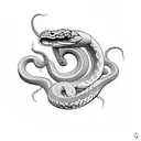 uroboros snake eating itself tattoo design idea
