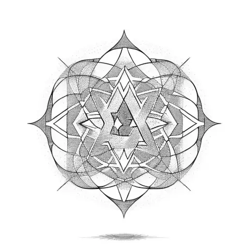 The symbol of Israel is inside a circle tattoo design idea