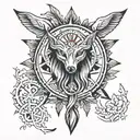 Dakota symbol incorporating elements tattoo design idea