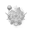 board game pathway tattoo design idea