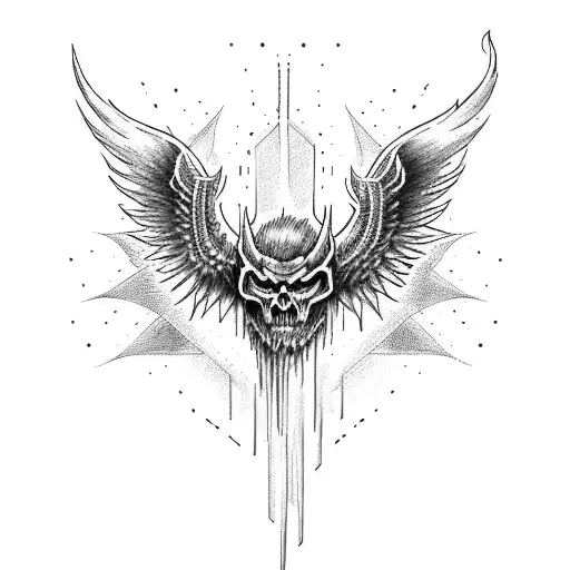 lucifer fallen tattoo design idea