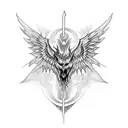 lucifer fallen tattoo design idea