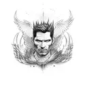 lucifer fallen tattoo design idea