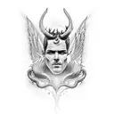 lucifer fallen tattoo design idea