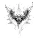 lucifer fallen tattoo design idea