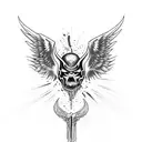 lucifer fallen tattoo design idea