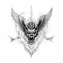 lucifer fallen tattoo design idea