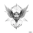 lucifer fallen tattoo design idea