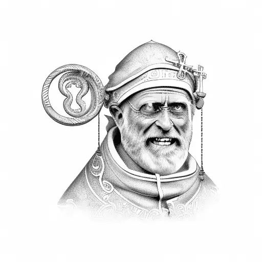 saint peter keys tattoo design idea