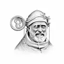 saint peter keys tattoo design idea