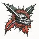 bloody crown of thorns tattoo design idea