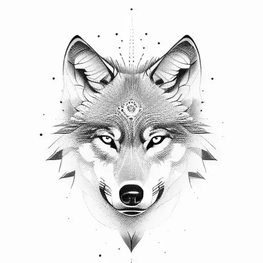 Wolf end Black belt jiu-jitsu  tattoo design idea