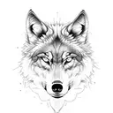 Wolf end Black belt jiu-jitsu  tattoo design idea
