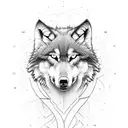 Wolf end Black belt jiu-jitsu  tattoo design idea