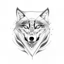 Wolf end Black belt jiu-jitsu  tattoo design idea