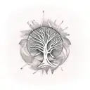 Money tree tattoo design idea