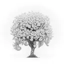 Money tree tattoo design idea