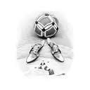 soccer tattoo design idea