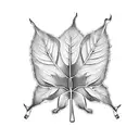 taro leaf.  tattoo design idea