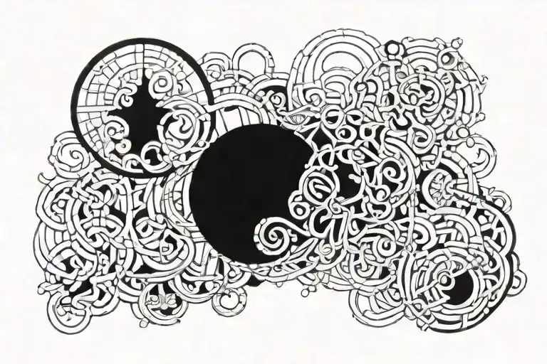 words Non Sine Periculo tattoo design idea