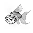 gangster fish tattoo design idea