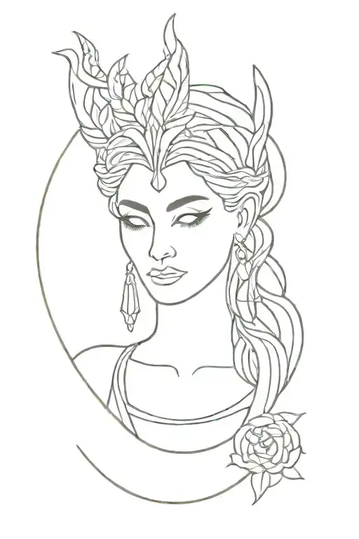 Freya goddess tattoo design idea