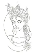 Freya goddess tattoo design idea