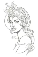Freya goddess tattoo design idea
