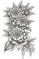 mandala with peonies flower tattoo tattoo design idea