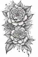 mandala with peonies flower tattoo tattoo design idea