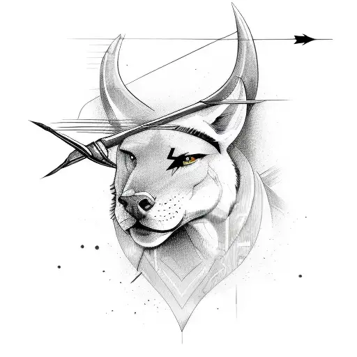 arrow bow tattoo design idea